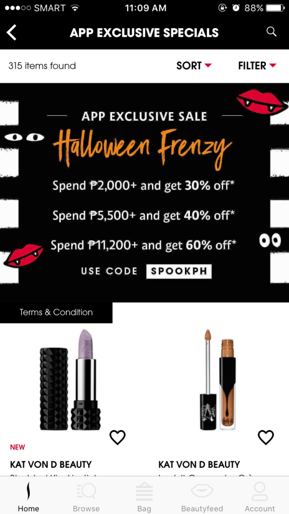 Sephora PH App exclusive sale